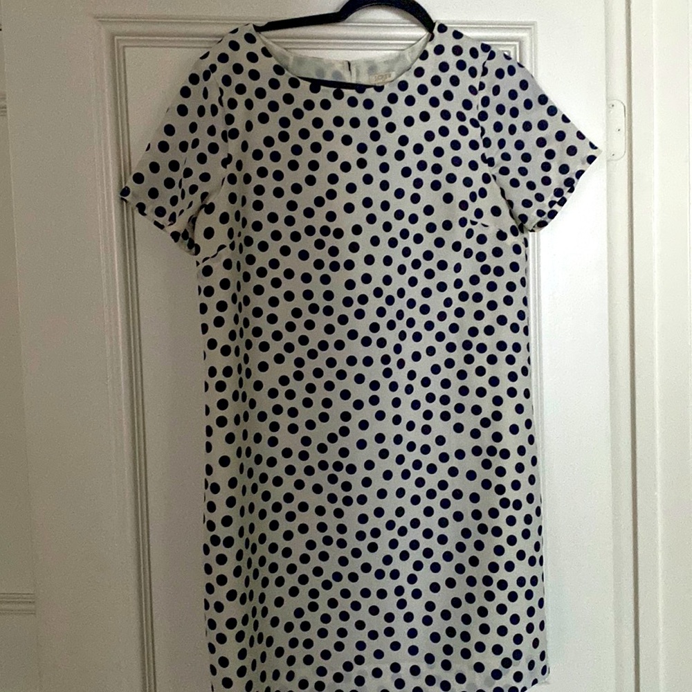 JCREW Polka dot shift dress in Sz 8
